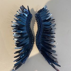 MIGNONNE GAVIGAN MADELINE EARRINGS - BLUE/SILVER